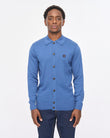 V57GK16 Mens Azima Long Sleeve Plain Knit Button Thru Gabicci Vintage - AIRFORCE