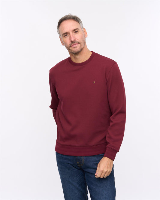 G57D03 Mens Crew Sweat Gabicci Heritage - ROUGE