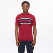 V56GM19 Mens Liam Short Sleeve Knit Turtle Neck Gabicci Vintage - ROUGE