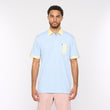 G52X15 Mens Short Sleeve Plated Jersey Polo Shirt Gabicci Classic - SKY
