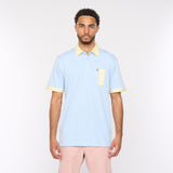 G52X15 Mens Short Sleeve Plated Jersey Polo Shirt Gabicci Classic - SKY