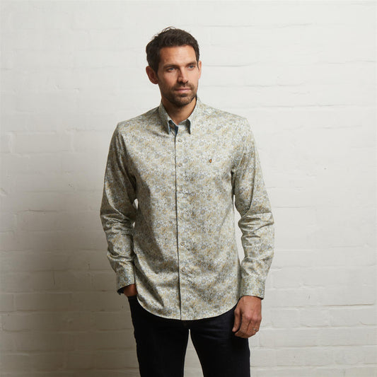G55W09 Long Sleeve Printed Woven Shirt Gabicci Classic ICEBERG