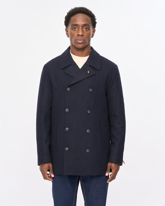 V57GJ17 Mens Herring Reefer Coat Gabicci Vintage - NAVY
