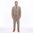 T56GA04 Mens 3pc Suit Gabicci Classic - BROWN