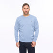 G56K04 Mens Plain Knit Crew Neck Gabicci Classic - SURF