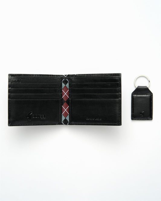 AGABW24 Argyle Wallet / Keyring Set BLACK