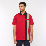 G51X07 Mens Short Sleeve Jersey Polo Shirt Gabicci Classic - RED