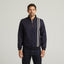 G54Q01 Mens Side Strip Zip Thru Jacket Gabicci Classic - NAVY