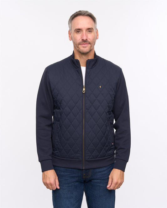 G57D05 Mens Zip Thru Lightweight Jacket Gabicci Heritage - NAVY
