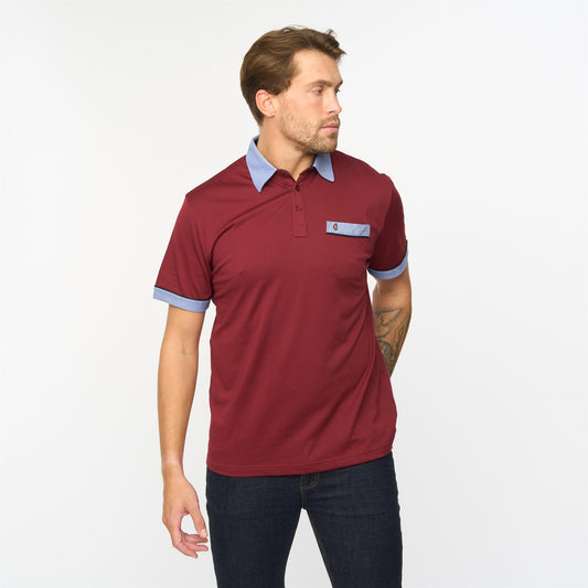 G55X11 Short Sleeve Jersey Shirt Gabicci Classic MULBERRY
