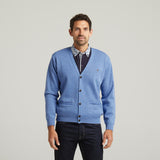 G54K03 Mens Plain Vee Kneck Slipover Gabicci Classic - SAPPHIRE