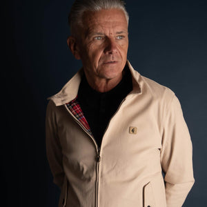 V00GJ13  Mens Hamilton Harrington Style Twill Jacket Gabicci Vintage - OATMEAL