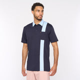 G52X17 Mens Short Sleeve Plated Jersey Polo Shirt Gabicci Classic - NAVY