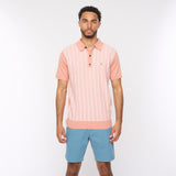 G54M09 Mens Short Sleeve Knitted Polo Gabicci Classic - PEACH
