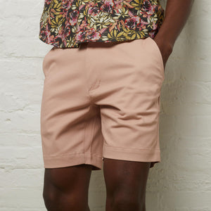 V54GV01 Mens Cooper Stretch Twill Shorts Gabicci Vintage - PEACH
