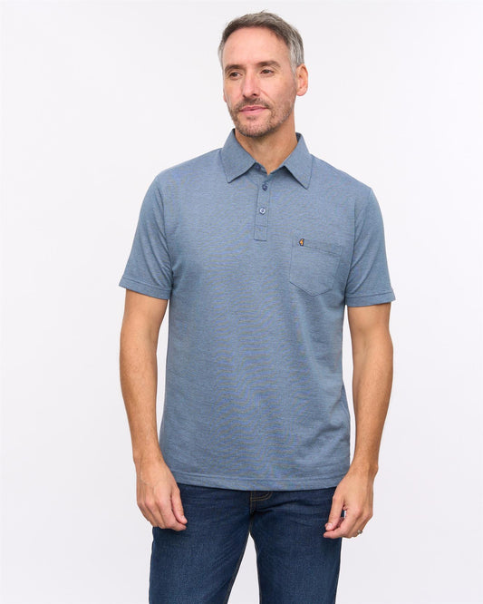 G57Z17 Mens Short Sleeve Oxford Jersey Polo Gabicci Heritage - AIRFORCE