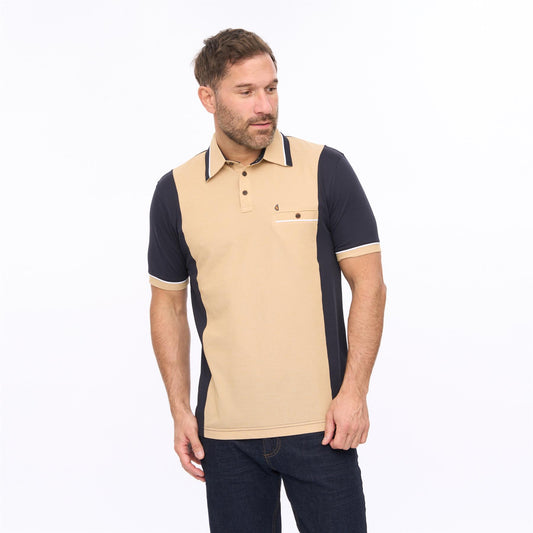 G56X08 Mens Short Sleeve Jersey Polo Gabicci Classic - NAVY