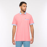 G52X09 Mens Short Sleeve Oxford Jersey Polo Shirt Gabicci Classic - CORAL