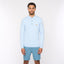 V54GK08 Mens Francesco Long Sleeve Plain Knitted Polo Gabicci Vintage - AZURE