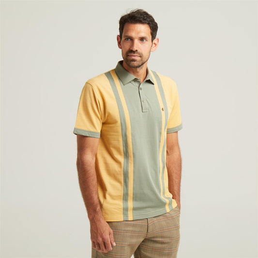 G52X01 Mens Short Sleeve Oxford Jersey Polo Shirt Gabicci Classic - SAGE