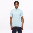 V56GK18 Mens Lasso Short Sleeve Plain Knit Quarter Zip Gabicci Vintage - MINT