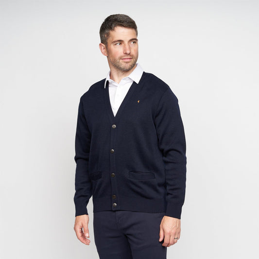 G00K02 Mens Button Thru Cardigan Gabicci Classic - NAVY