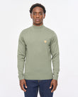 V57GK10 Mens Duke Long Sleeve Plain Knit Turtle Neck Gabicci Vintage - KHAKI