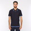 G54M08 Mens Short Sleeve Zip Neck Knitted Polo Gabicci Classic - NAVY