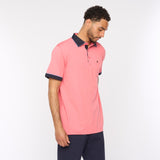 G52X08 Mens Short Sleeve Plated Jersey Polo Shirt Gabicci Classic - CORAL