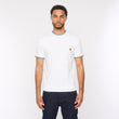 V54GM16 Mens Santino Short Sleeve Knitted Crew Neck Gabicci Vintage - WHITE