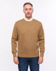 G57K04 Mens Plain Knit Crew Neck Sweater Gabicci Heritage - CARAMEL
