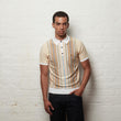 V56GM05 Mens Jed Short Sleeve Knit Polo Gabicci Vintage - WHITE