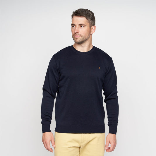 G00K04 Mens Crew Neck Sweater Gabicci Classic - DENIM
