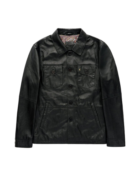AGABJ05 Leather Sam Jacket BLACK