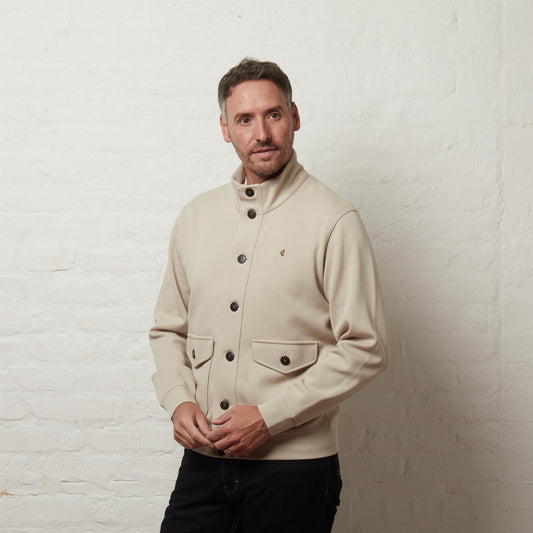 G56D06 Mens Jacket Sweat Gabicci Classic - CEMENT