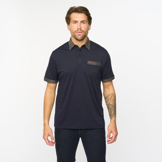 G55X11 Short Sleeve Jersey Shirt Gabicci Classic NAVY