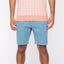 G54V01 Mens Washed Stretch Twill Shorts Gabicci Classic - AQUA
