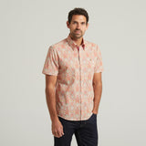 G54W11 Mens Short Sleeve Printed  Shirt Gabicci Classic - PEACH