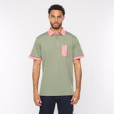 G52X07 Mens Short Sleeve Plated Jersey Polo Shirt Gabicci Classic - SAGE