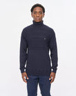 V57GM20 Mens Emilio Long Sleeve Roll Neck Knit Gabicci Vintage - NAVY