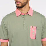 G52X07 Mens Short Sleeve Plated Jersey Polo Shirt Gabicci Classic - SAGE