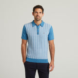 G54M09 Mens Short Sleeve Knitted Polo Gabicci Classic - AQUA