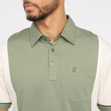 G52X13 Mens Short Sleeve Plated Jersey Polo Shirt Gabicci Classic - CREAM