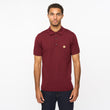 V55GK04 Mens Jackson Short Sleeve Plain Knitted Three Button Polo Gabicci Vintage - MULBERRY