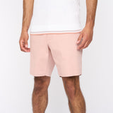 G54V01 Mens Washed Stretch Twill Shorts Gabicci Classic - PEACH