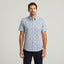 G54W10 Mens Short Sleeve Printed  Shirt Gabicci Classic - AZURE