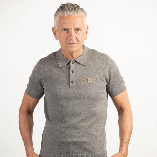 V00GK04 Mens Jackson Knitted Polo Gabicci Vintage - GREY