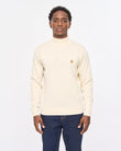 V57GK10 Mens Duke Long Sleeve Plain Knit Turtle Neck Gabicci Vintage - CREAM