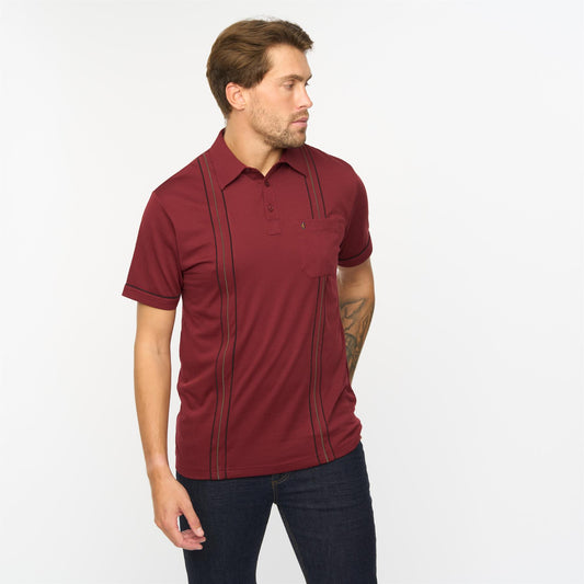 G55X01 Short Sleeve Jersey Shirt Gabicci Classic MULBERRY