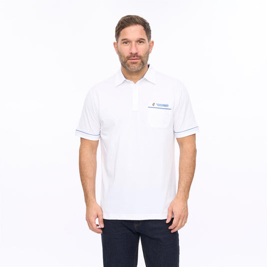 G56X06 Mens Short Sleeve Jersey Polo Gabicci Classic - WHITE